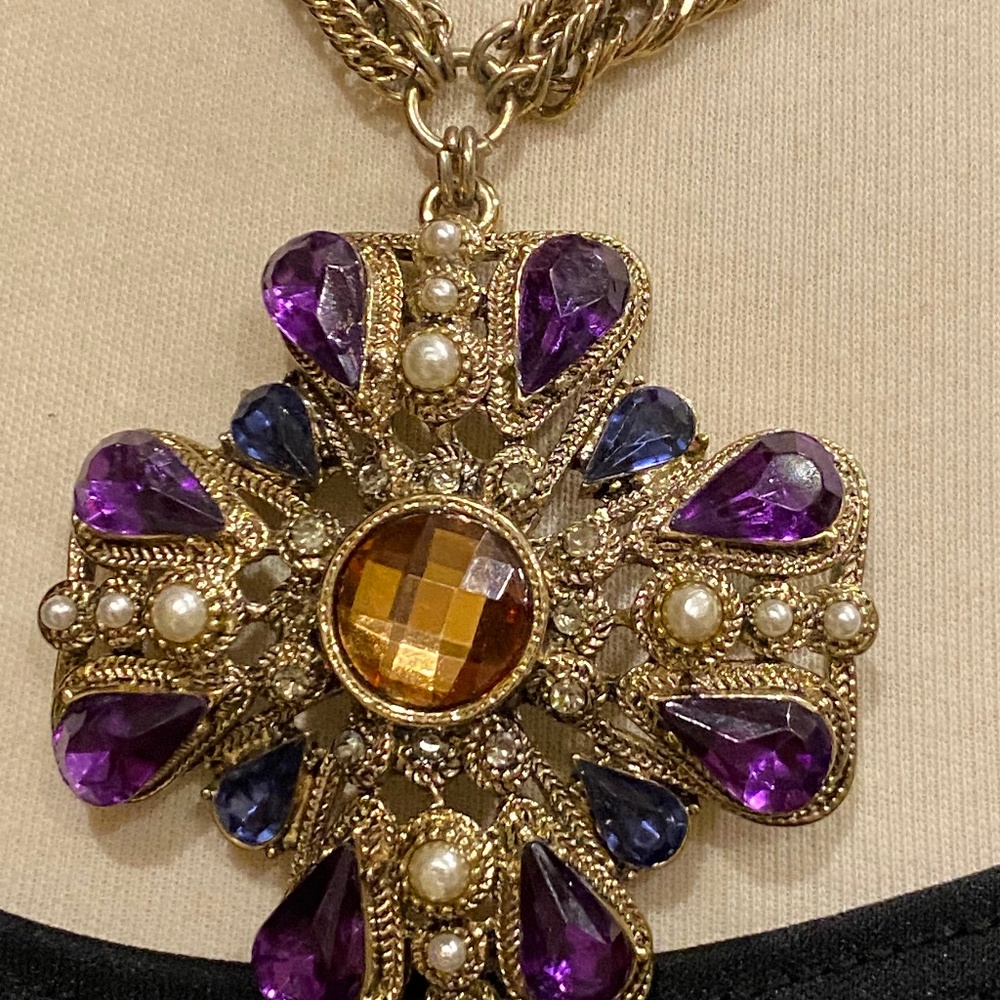 Vintage purple stone choker